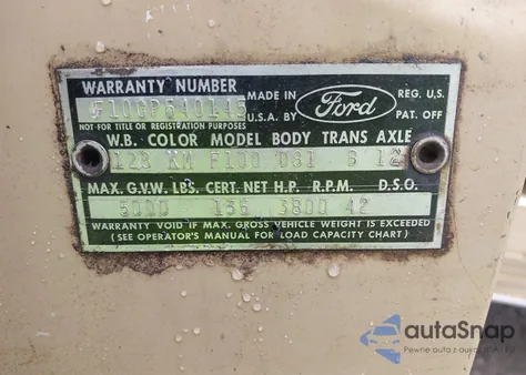 1964 Ford F100 из США, поврежденный, VIN F100P540145